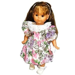 20"  1986 Vintage Brown Eyed Brunette Max Zapf Doll West Germany